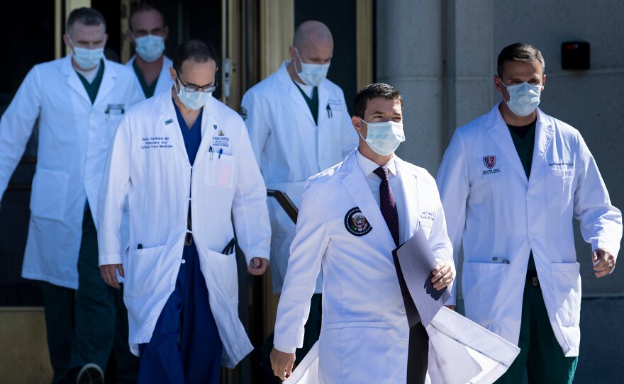 President Trump's team of medical specialists overseeing his care at Walter Reed National Military Medical center. He will still have access to round-the-clock care from the White House medical staff.