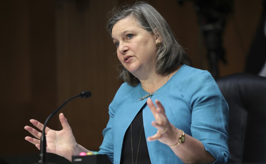 Undersecretary of State for Political Affairs Victoria Nuland testifies before a Senate Foreign Relations Committee hearing on Ukraine on March 8 in Washington, D.C. The committee examined Russia's invasion of Ukraine and worldwide response.