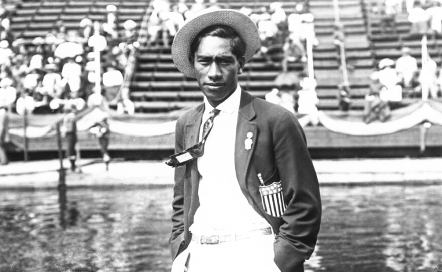 Duke at Stockholm Olympics credit T DeLaVega Family Collection