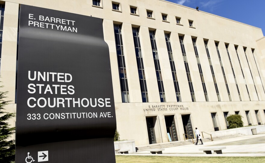 The E. Barrett Prettyman U.S. Courthouse in Washington, D.C., where a federal judge ruled against the Trump administration's detention of asylum-seekers.