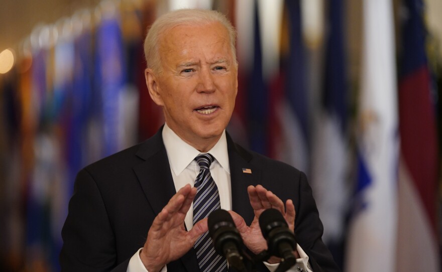 President Biden did not call out his predecessor by name during his Thursday night address, but he did say that a year ago, the country was "hit with a virus that was met with silence" and "denial."