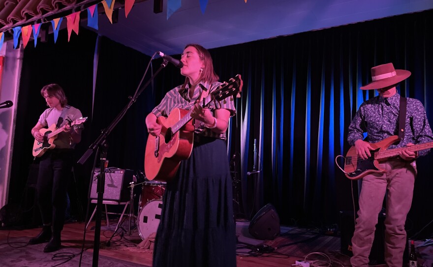 Margo Cilker performing at an indie festival earlier this year in Boise, Idaho.