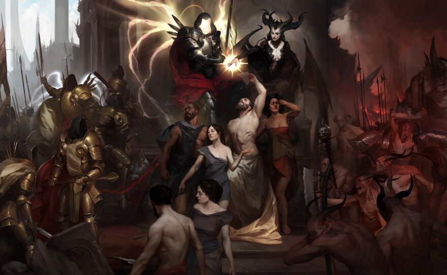 <em>Diablo</em> <em>IV</em>'s art<em> </em>also employs a painterly style with chiaroscuro aplenty.