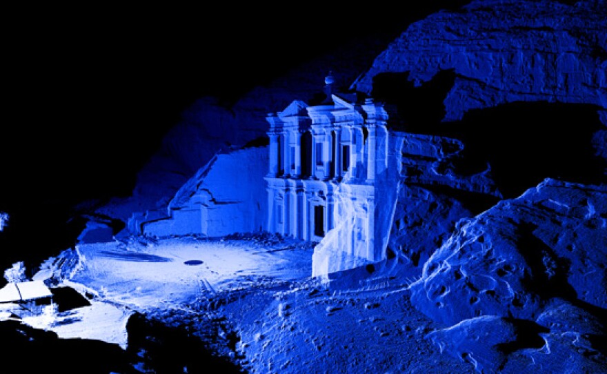 Point Cloud & CGI Image of the Monastery, Petra.