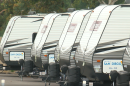A group of 12 brand new camper trailers are now part of the San Diego's Safe Parking Program to help families transitioning out of homelessness in Rose Canyon in Clairemont Mesa on April 26, 2023.