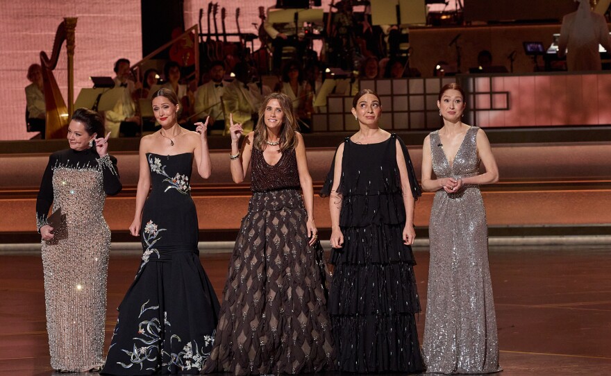 Melissa McCarthy, Rose Byrne, Kristen Wiig, Maya Rudolph, and Ellie Kemper present the Oscar® for Sound during the 98th Oscars® at the Dolby® Theatre at Ovation Hollywood on Sunday, March 15, 2026.