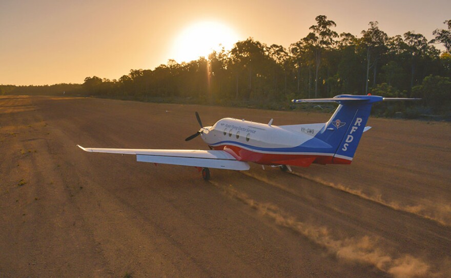 PC-12 Lands on an outback strip