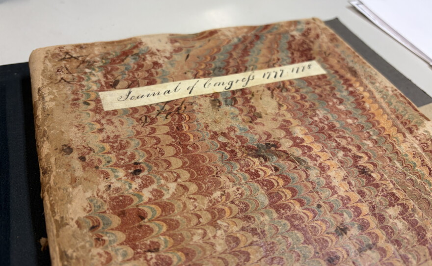 The National Archives houses the rough journals of the Second Continental Congress, kept by its secretary, Charles Thomson, between 1775 and 1781.