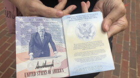A new U.S. passport features an image of President Trump.