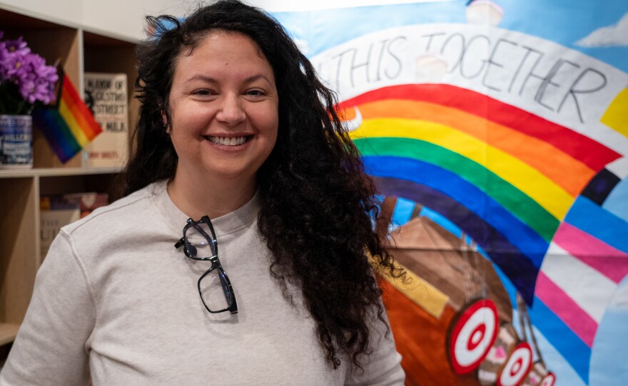 Managing Director Nicole Verdés stands inside the Lambda Archives on Tuesday, Dec. 16, 2025.