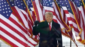President Donald Trump arrives to speak at a rally Wednesday, Jan. 6, 2021, in Washington.