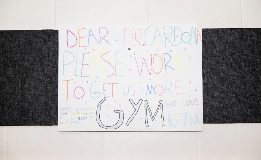 Locust Lane students lobbied the secretary for more recess, art and gym time.