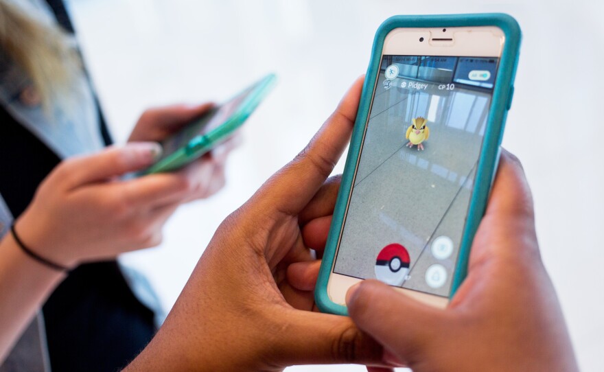 The mobile app Pokรฉmon Go is currently the top-downloaded free app in both Apple and Android stores. The augmented reality game allows smartphone users to track and catch Pokรฉmon in real life.