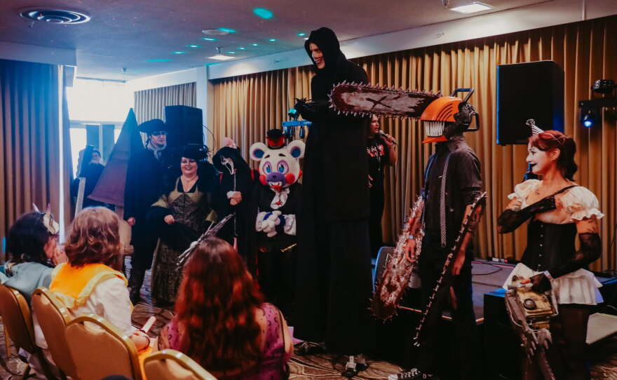 Entrants in last year's costume contest at Scream Diego are shown. Oct. 4, 2025