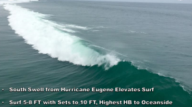 The National Weather Service expects high surf caused by Hurricane Eugene, July 11, 2017. 
