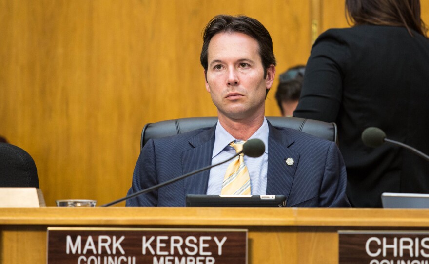 Councilman Mark Kersey attends a city of San Diego council meeting, June 1, 2015.