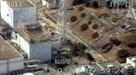 Reactor buildings number one and two (L) of the Tokyo Electric Power Co. (TEPCO) Fukushima No. 1 (Dai-Ichi) nuclear power plant. Dangerous levels of radiation were detected in water thought to be leaking from the stricken Japanese reactor No. 2 have dealt a new setback to efforts to avert a nuclear disaster.