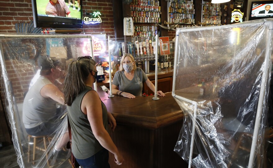 Powell's Steamer Co. & Pub reopened to patrons on Wednesday. The pub is in Placerville, El Dorado County, Calif., one area that's entered Expanded Stage 2 of reopening its economy.