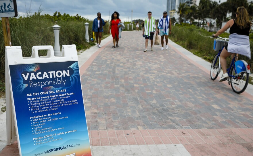 Even with some colleges canceling their midsemester breaks due to COVID-19, students from more than 200 schools are expected to visit Miami Beach during spring break, which runs until mid-April.
