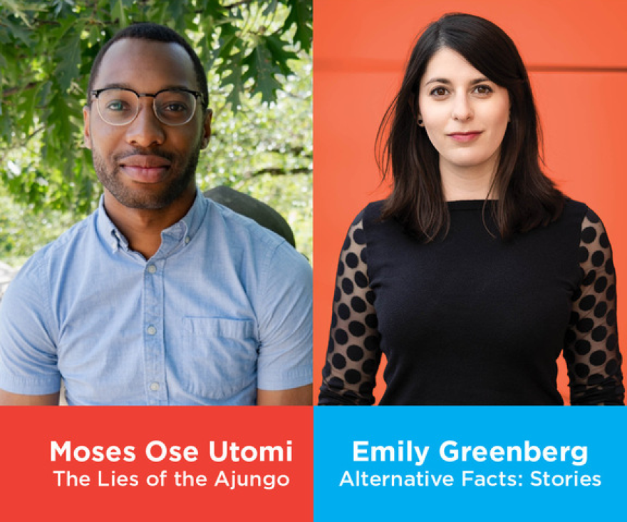 Headshots of authors Moses Ose Utomi and Emily Greenberg are shown side by side. 