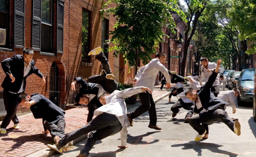Johnny Tang break dancing.