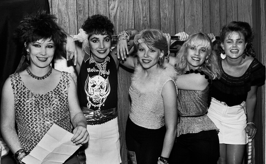 The Go-Go's backstage in Rockford, Ill.
