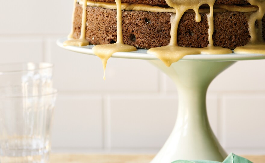Jam cakes existed in Europe. German immigrants brought the tradition to America. They would use local berries to make jam and use it in spice cakes for the holidays.