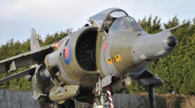 A 1976 Hawker Siddeley Harrier GR3 Jump Jet sold at the Silverstone Auctions Saturday for the equivalent of $179,611.