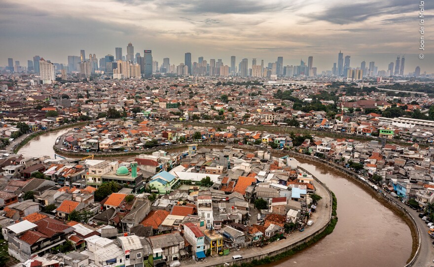 <strong>Wetlands Winner: </strong><em>The dead river. </em>Ciliwung river, Jakarta, Indonesia. Plastic and human waste and agricultural fertilizers are suffocating the Ciliwung river. As a result, Jakarta's residents must use groundwater for drinking water, which has resulted in widespread subsidence. The city is now sinking.