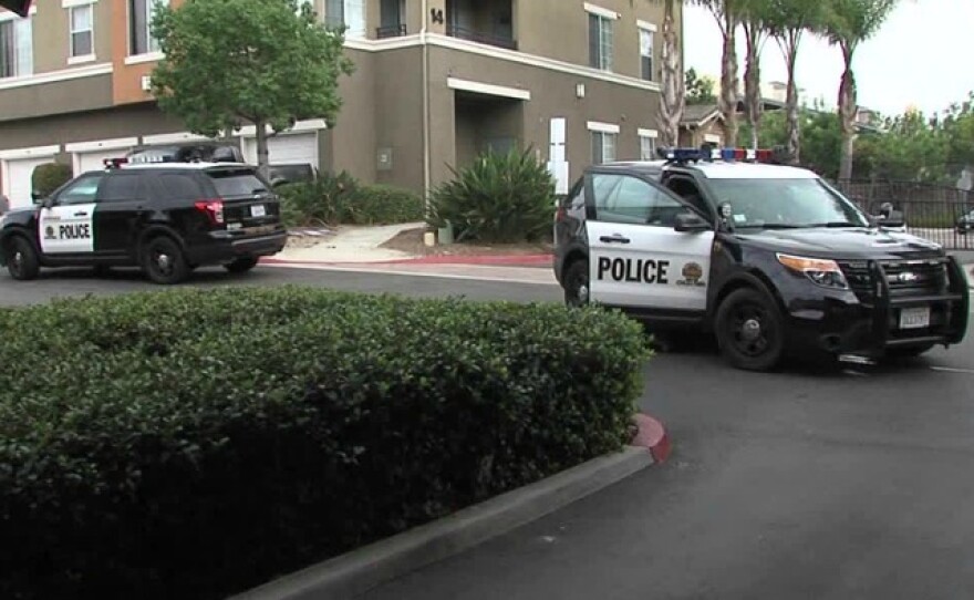 Police respond to a 911 call in the Otay Ranch area, Oct. 17, 2015.