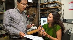 Lei Wang (left) and Ji-Yong Kang (right) have proven that it's possible to manipulate brain biology using light. 