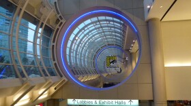 A sign for Comic-Con 2014 is pictured at the San Diego Convention Center. 