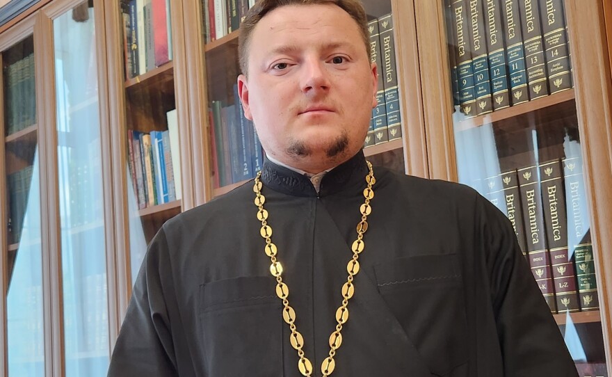 Mykhailo Omelian is a priest and spokesman for the Orthodox Church of Ukraine, which is fully independent of Moscow. He describes the Moscow-aligned church as a threat.