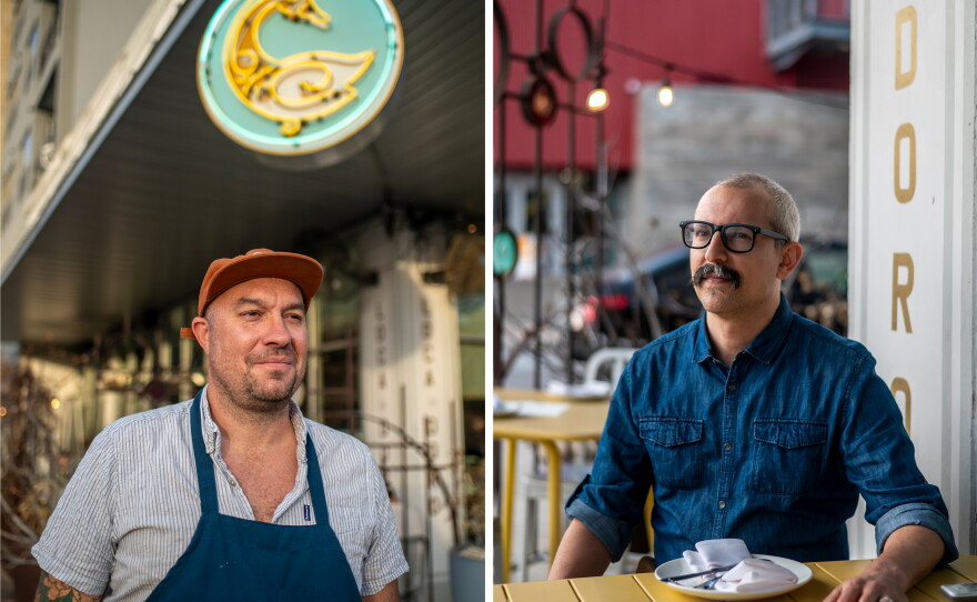 Fiore Tedesco III (left) and Adam Orman are co-owners of L'Oca d'Oro.