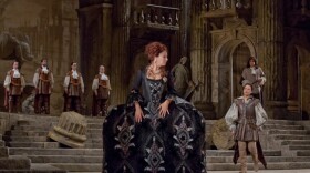 Barbara Frittoli as Vitellia and Elīna Garanča as Sesto in Mozart's "La Clemenza di Tito."