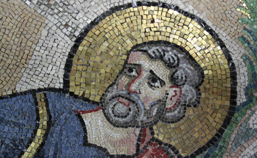 The mosaics in the Church of the Nativity date to the 12th century.