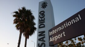 A sign that says "San Diego International Airport" is seen in this undated photo.