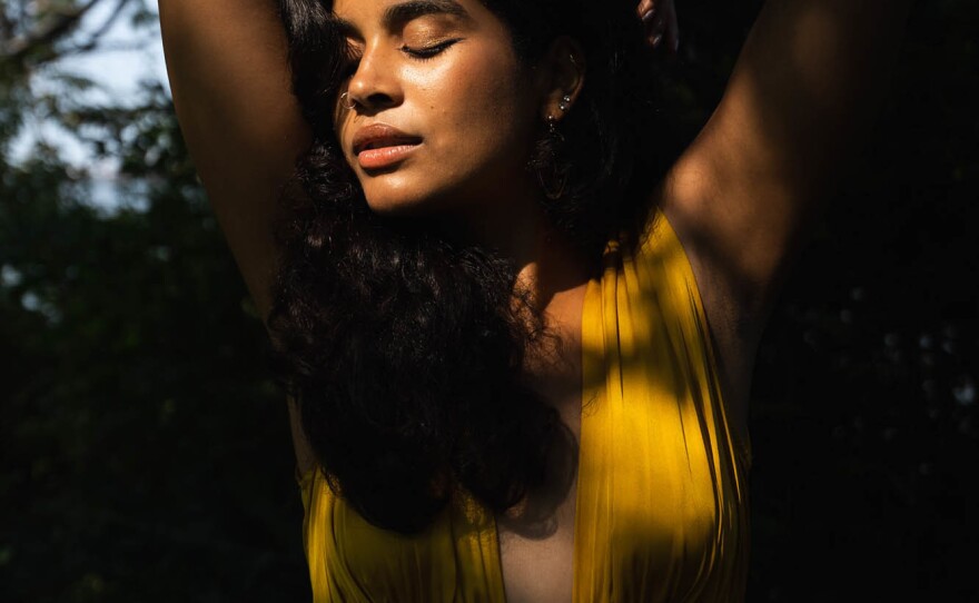 Gabriela Lopez poses for a portrait in Brooklyn on Sept. 12.