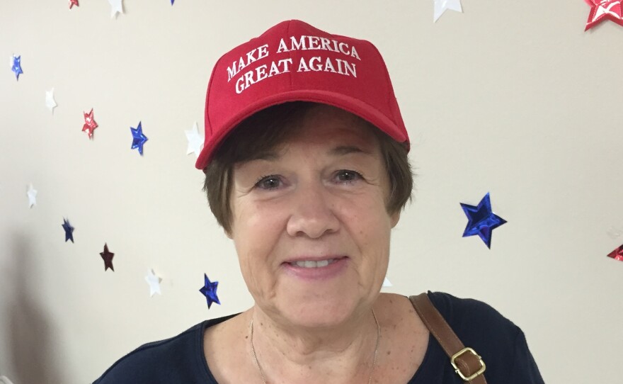 Judy Callahan says she supports Trump but listens "to half of what Trump says."