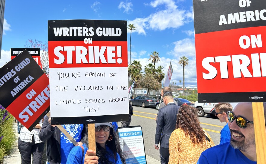 Picket signs during the Hollywood strike pointed to possible scenarios.