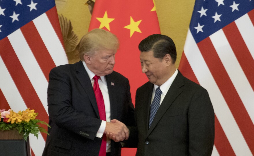 President Trump and Chinese President Xi Jinping made a joint statement to the media at the Great Hall of the People on Thursday in Beijing.