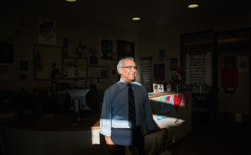 "The Sound Minds program is the most transformational program I have witnessed in my 21 years as an elementary school principal."  — Principal Marco Gonzales in the library at Downer Elementary.