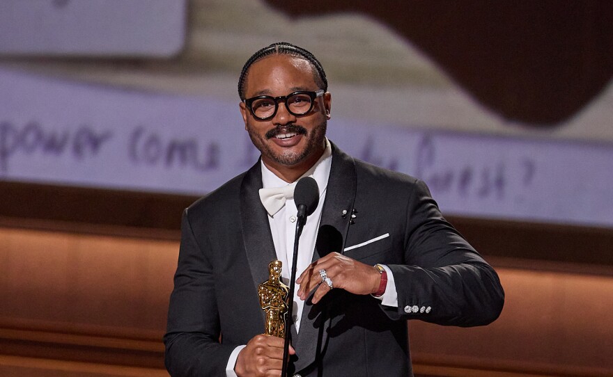 Ryan Coogler accepts the Oscar® for Original Screenplay during the 98th Oscars® at the Dolby® Theatre at Ovation Hollywood on Sunday, March 15, 2026.