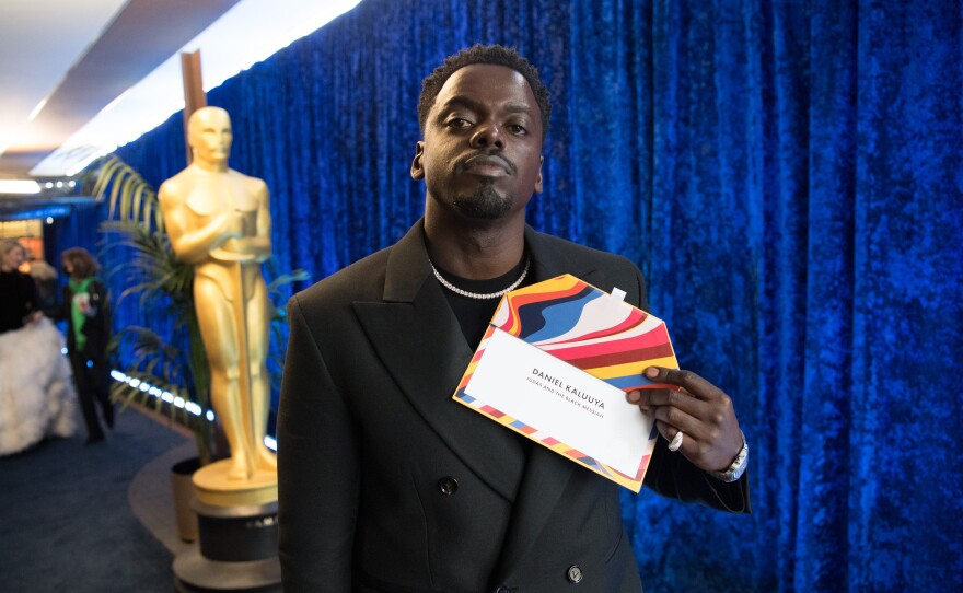 Daniel Kaluuya backstage with the Oscar® for Best Actor in a Supporting Role during the live ABC Telecast of The 93rd Oscars® at Union Station in Los Angeles, CA on Sunday, April 25, 2021.