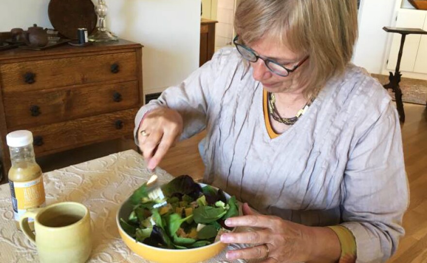 Judy Maggiore eats a salad every day for lunch in the hope of preventing more fat deposits.
