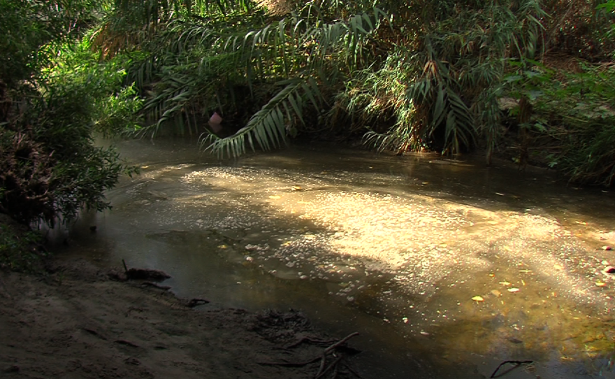 After four years of drought, some sections of the San Diego River, including this portion near Mission Valley, appear as more of a long, stagnant puddle, Oct. 15, 2015.