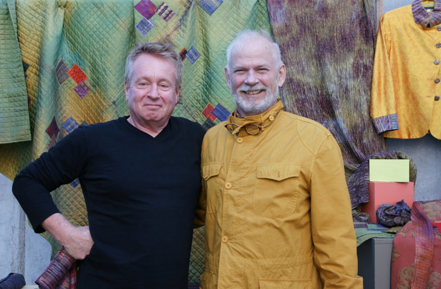 Brian Murphy, designer, and Randall Darwall, handweaver.