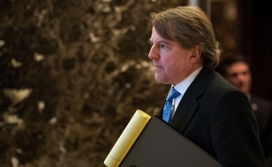 White House counsel Donald McGahn is in search of legal advice because of intensifying investigations into Russian interference in last year's presidential election and ties between Russians and the Trump campaign.