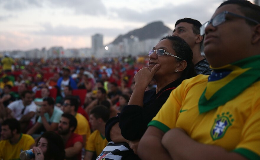 Brazil fans on Copacabana Beach were subdued during the third-place game against the Netherlands on Saturday. The national team gave them little to cheer about.