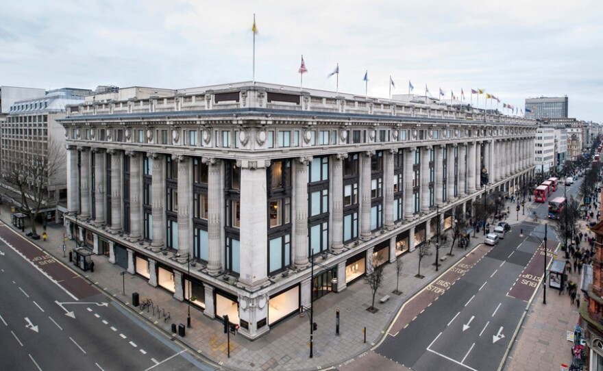 Selfridges west corner in London.